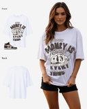 G West Money Is Behind Everything Oversized Women's T-Shirt