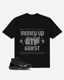 G West Money Up in Flames Oversized  T-Shirt Mens