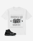 G West Money Up in Flames Oversized  T-Shirt Mens