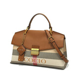 New advanced texture plaid handbag live hot models of fashion women's bags simple versatile new tide