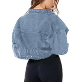 New Incredible Spring Women Sexy Ripped Denim Jackets Vintage Casual Short Jean Jacket Puff Sleeve Winter Female Coat Streetwear