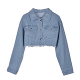 New Incredible Spring Women Sexy Ripped Denim Jackets Vintage Casual Short Jean Jacket Puff Sleeve Winter Female Coat Streetwear