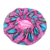 New Stunning Extra Large Satin Lined Bonnet Women Big Size Beauty Print Satin Silk Bonnet Sleep Night Cap Head Cover Bonnet Hat