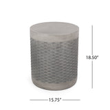 Outdoor Lightweight Round Concrete End Table