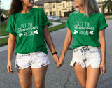 St Patricks Day Shirt Women Shamrock Funny Tee Green Size M