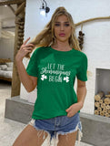 St Patricks Day Shirt Women Shamrock Funny Tee Green Size M