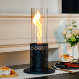 15.3"H Spiral Flame Fireplace