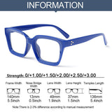 Oversized  Square Reading Glasses  For Men Women Portable Large Frame High Definition Computer Gaming Eyeglasses Eye Protection Eyewear Diopter 0~+ 3.00