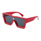 Oversized Square Shape Sunglasses For Women & Men New  Luxury Design Sun Glasses For Female New Fashionable  Large Frame Silver Mirror Eyewear
