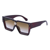 Oversized Square Shape Sunglasses For Women & Men New  Luxury Design Sun Glasses For Female New Fashionable  Large Frame Silver Mirror Eyewear