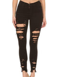 {{P1213}}  Distressed Bottom Skinny Jeans {3 Colors Available}