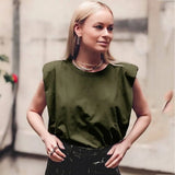 Ladies Padded Shoulder Blouse