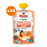 Holle Organic Panda Peach - Fruit & Grain Purée Pouches