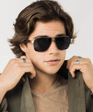 Pierce - Metal & Wood Sunglasses