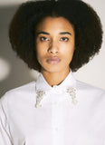 Prada Women Embroidered Poplin Shirt