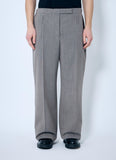 Prada Men Belted Tailored Wool-Blend Pants