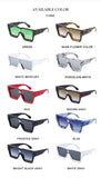 Oversized Square Shape Sunglasses For Women & Men New  Luxury Design Sun Glasses For Female New Fashionable  Large Frame Silver Mirror Eyewear