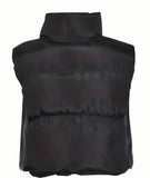 Puffer Sleeveless Vest, Black