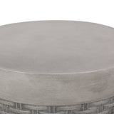 Outdoor Lightweight Round Concrete End Table