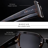 Retro Vintage Elegant BARCUR Polarized Design Sunglasses Men Polarized UV400 Women Square Sun glasses Eyewear Retro Small Frame sunglasses for Girls In Vintage Style
