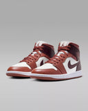 Nike Air Jordan 1 Mid Shoes Dusty Peach Night Maroon BQ6472-200 Womens Sizes NEW