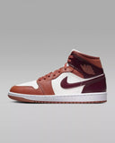 Nike Air Jordan 1 Mid Shoes Dusty Peach Night Maroon BQ6472-200 Womens Sizes NEW