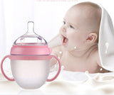 Silicone Baby Bottle with Wide Neck and Anti-Colic Design - BAGE21810014