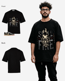 G West Skull Fire Oversized T-Shirt Mens