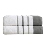 Decorative Cotton Stripe Bath Towel Set - Noelle Collection