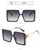 Square Oversized Sunglasses for Women Men Flat Top Fashion Shades Big Frame Sunglasses For Women With Hollow Glasses & New Legs Fashionable Sunglasses For Men & Women