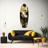 Golden Blonde Bombshell Glass Wall Art