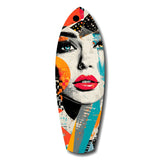 Woman in Style Glass Wall Art