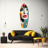 Woman in Style Glass Wall Art