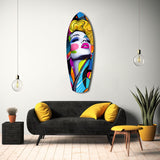 Vintage Woman Glass Wall Art