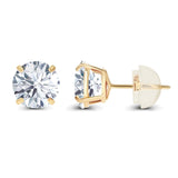 2.00 CTW Lab-Grown Diamond Stud Earrings – E Color VS Clarity in Solid 14K Gold (AGI Certified)