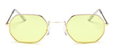 Stylish Hexagon Trendy Colorful Sunglasses For Women New Metal Luxury Summer Eyewear Women New Stainless Steel Lightweight Frame Cool Style Outdoor Travel UV Glasses