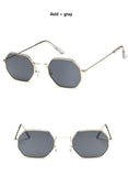 Stylish Hexagon Trendy Colorful Sunglasses For Women New Metal Luxury Summer Eyewear Women New Stainless Steel Lightweight Frame Cool Style Outdoor Travel UV Glasses