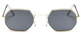 Stylish Hexagon Trendy Colorful Sunglasses For Women New Metal Luxury Summer Eyewear Women New Stainless Steel Lightweight Frame Cool Style Outdoor Travel UV Glasses