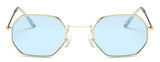 Stylish Hexagon Trendy Colorful Sunglasses For Women New Metal Luxury Summer Eyewear Women New Stainless Steel Lightweight Frame Cool Style Outdoor Travel UV Glasses