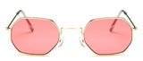 Stylish Hexagon Trendy Colorful Sunglasses For Women New Metal Luxury Summer Eyewear Women New Stainless Steel Lightweight Frame Cool Style Outdoor Travel UV Glasses