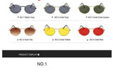 Stylish Round Sunglasses Vintage Design Oval Sunglasses For Women Luxury Circle Shaped Glasses For Women Anti-reflective Fashion Eyeglasses