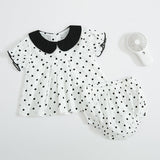 Summer Baby Girl Polka Dot | Top and Pants Set - # BAAA51210057