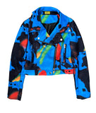Tie Dye Ultra Suede Moto Jacket {Please read Description for sizing}