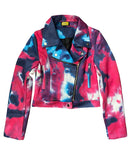 Tie Dye Ultra Suede Moto Jacket {Please read Description for sizing}