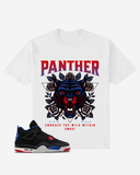 G West Traditional Panther Rose Flower Oversized T-Shirt Mens