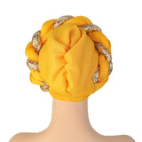 Turbans Pleated Soft Beanie Headwrap Lightweight African Hat Arab Wrap Elegant Muslim Turban Scarf Women Hijabs Hair Accessories Cap bonnet for Women