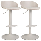 Adjustable Swivel Bar Stools Set of 2 with Back & Footrest