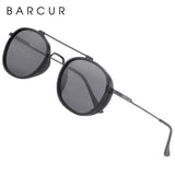 Vintage Round Retro BARCUR Design Round Sunglasses for Men Women Stevvex Sun Glasses Classic Eyewear Accessory Party Sunglasses Summer