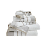Decorative Cotton Stripe Bath Towel Set - Noelle Collection