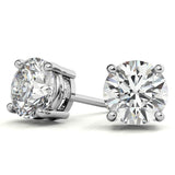 1.50 CTW Lab-Grown Diamond Stud Earrings – G/VS Clarity, 14k Gold Over Sterling Silver, White or Yellow Gold